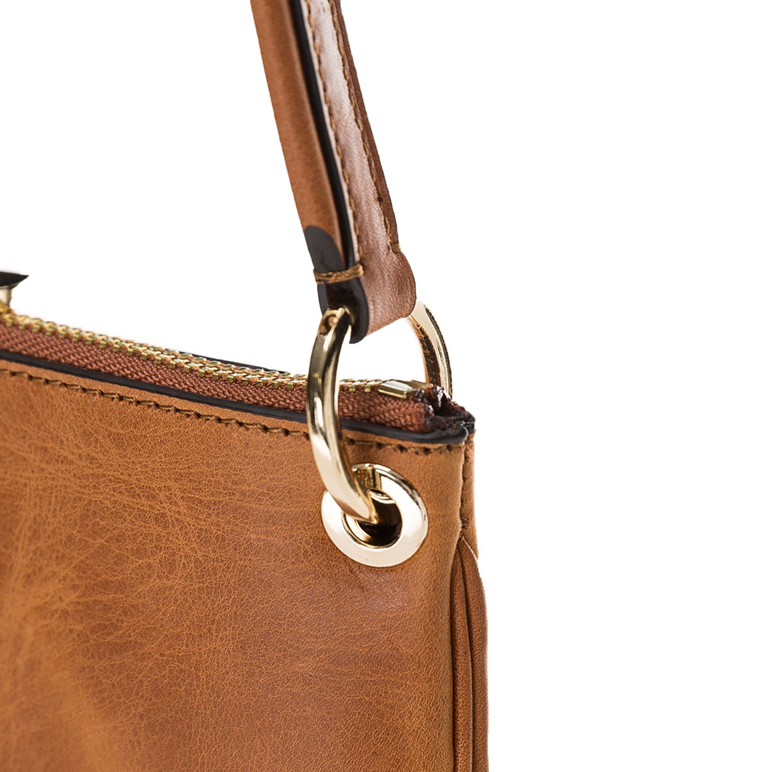 Jane Leather Handbag - TAN - saracleather