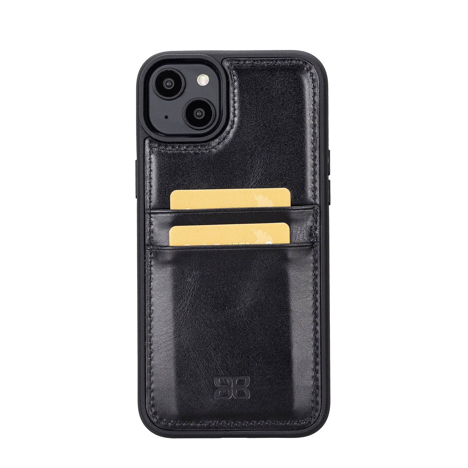 Flex Cover Leather Back Case with Card Holder for iPhone 14 (6.1") - BLACK