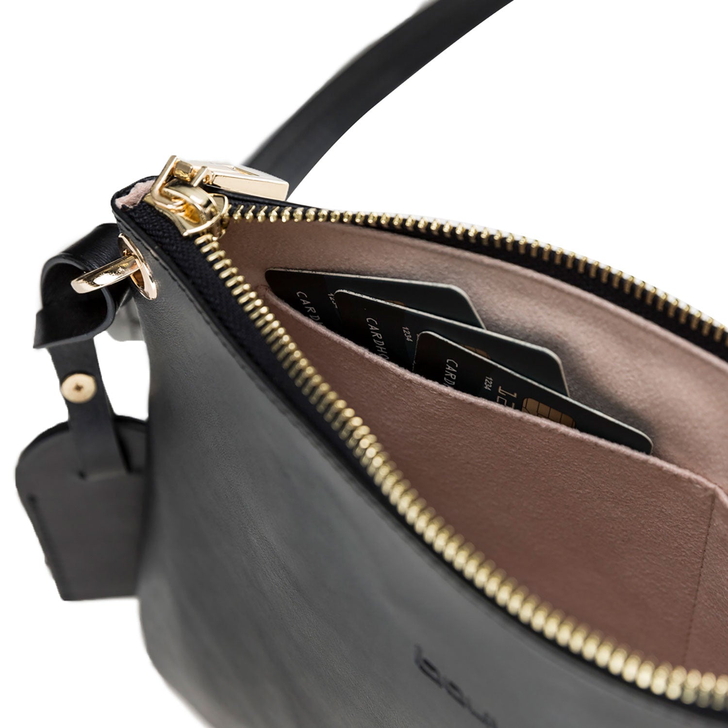 Jane Leather Handbag - BLACK - saracleather