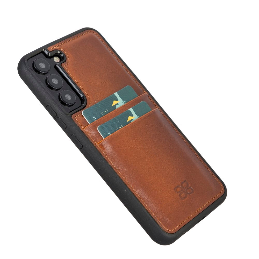 Flex Cover Leather Back Case with Card Holder for Samsung Galaxy S22 (6.1") - EFFECT TAN