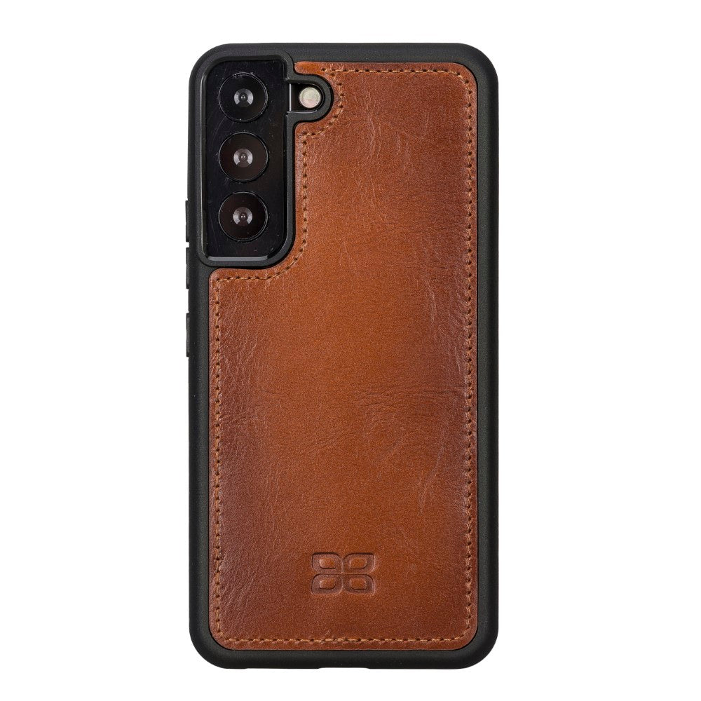 Magic Magnetic Detachable Leather RFID Blocker Wallet Case for Samsung Galaxy S22 (6.1") - EFFECT TAN