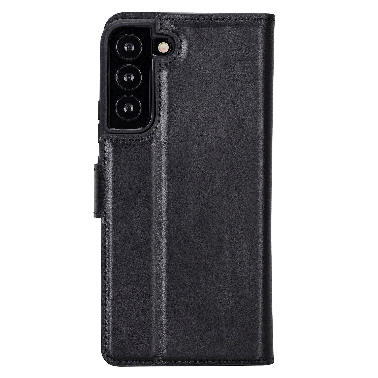 Magic Magnetic Detachable Leather RFID Blocker Wallet Case for Samsung Galaxy S22 Plus (6.6") - BLACK