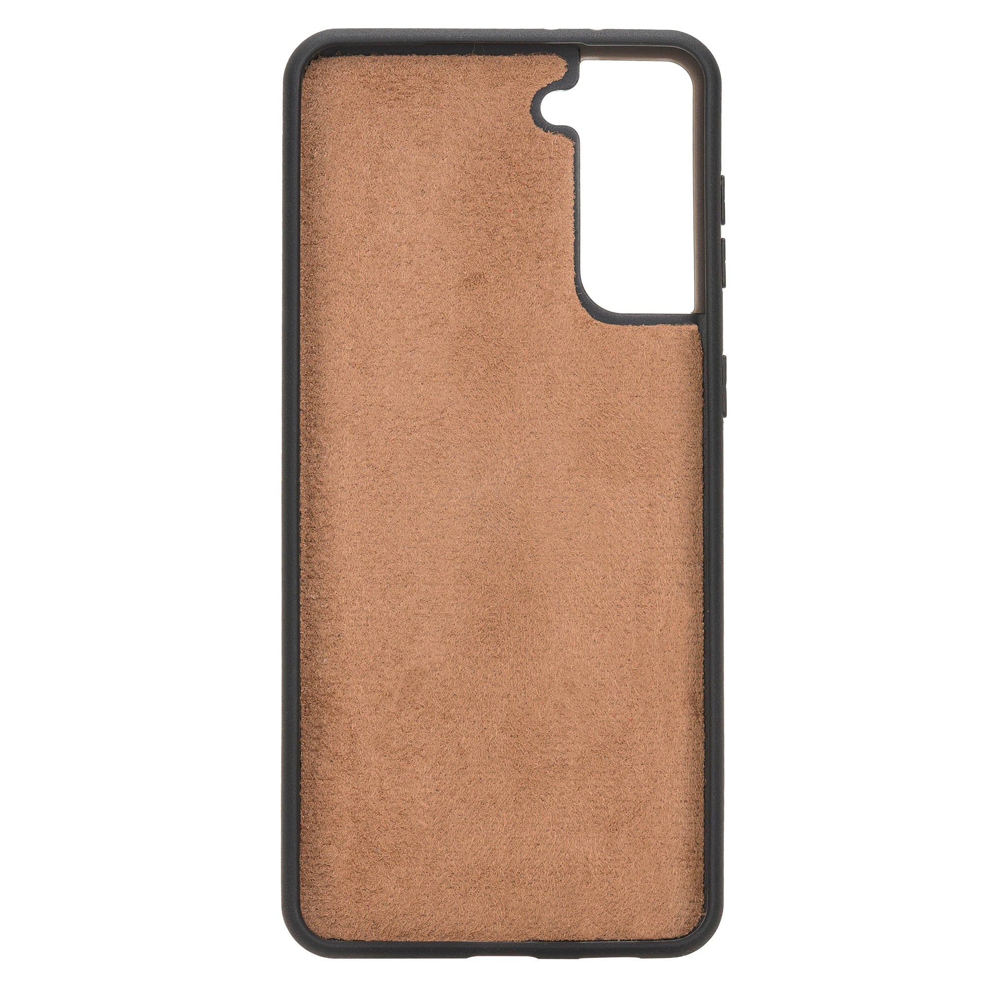 Santa Magnetic Detachable Leather Wallet Case for Samsung Galaxy S21 Plus 5G (6.7") - TAN - saracleather