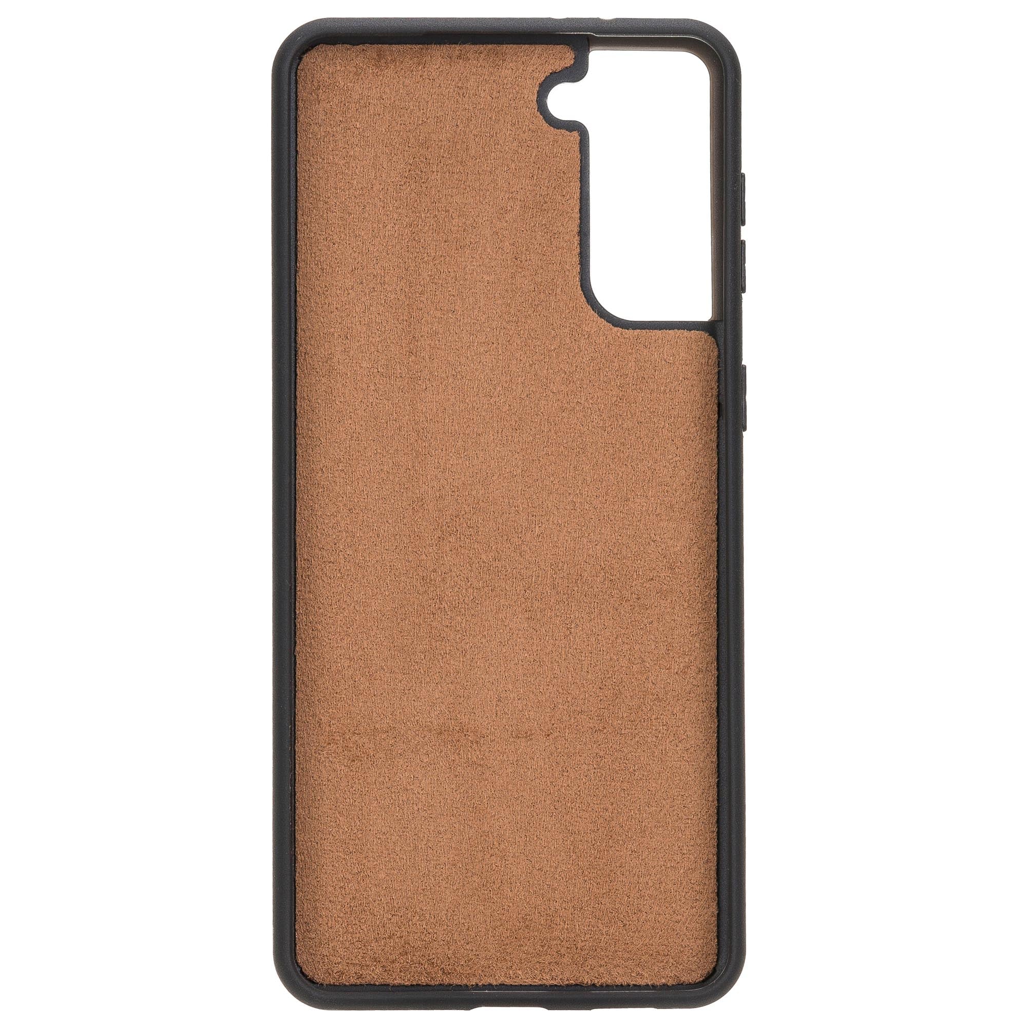 Liluri Magnetic Detachable Leather Wallet Case for Samsung Galaxy S21 Plus 5G (6.7") - TAN - saracleather