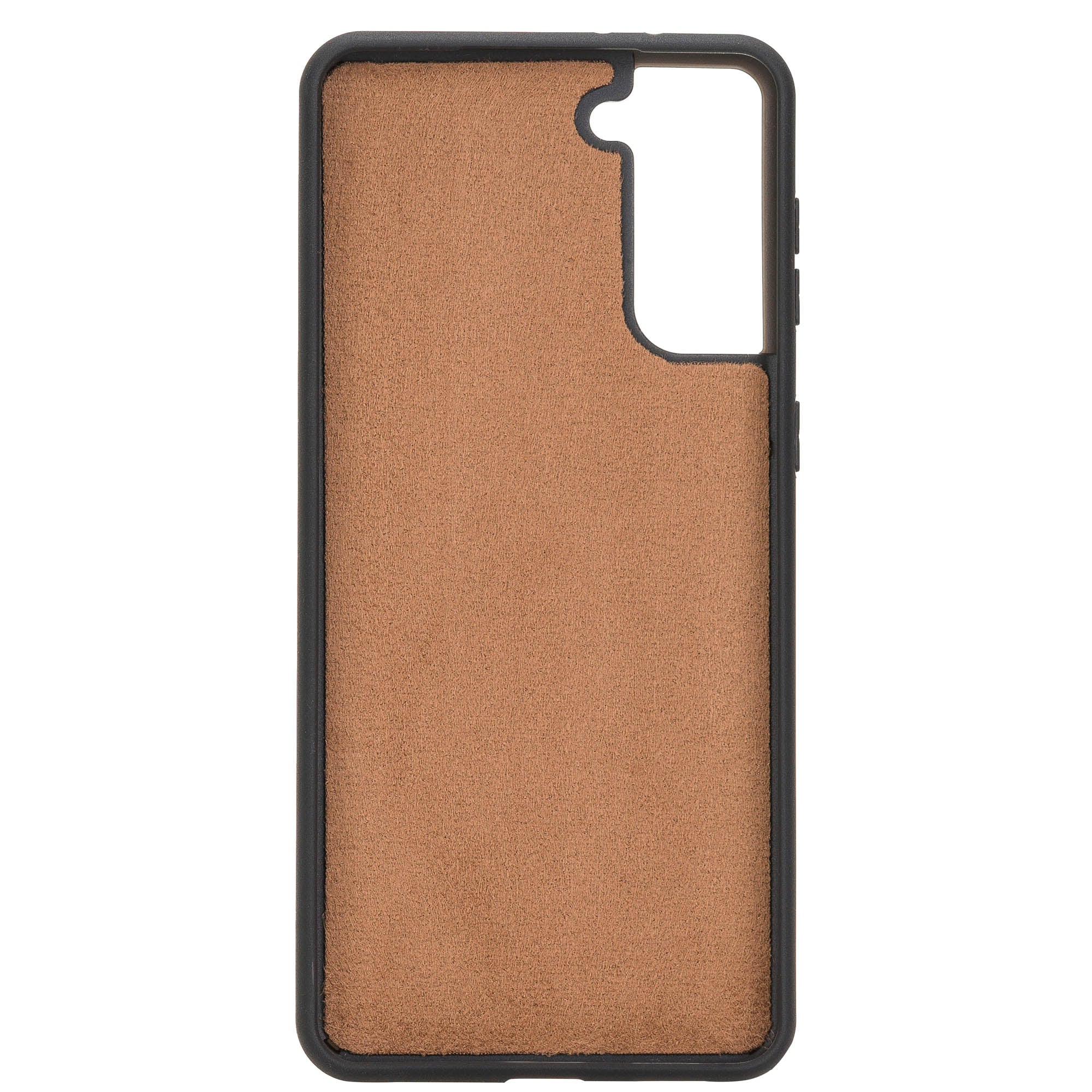 Santa Magnetic Detachable Leather Wallet Case for Samsung Galaxy S21 Plus 5G (6.7") - BROWN - saracleather