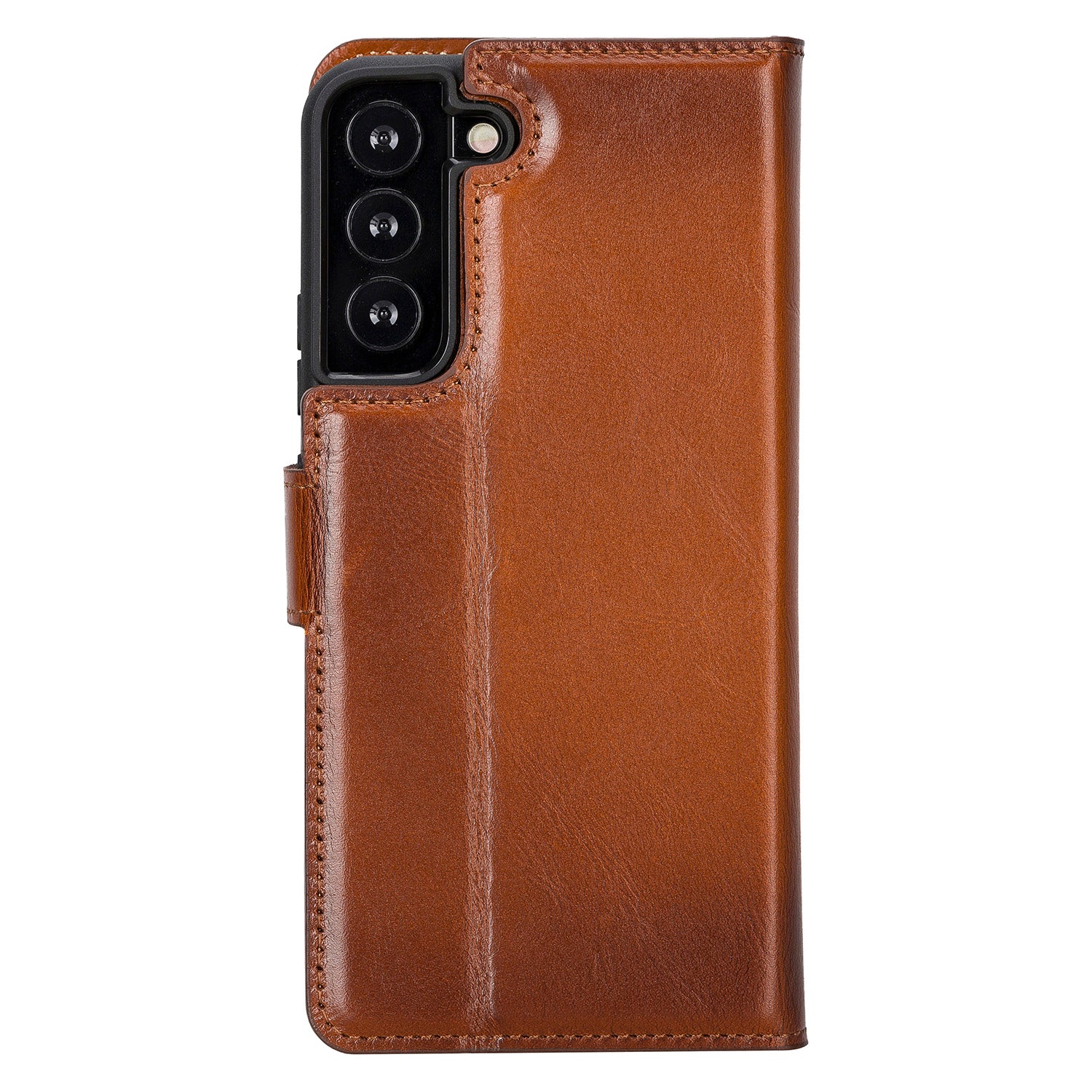 Magic Magnetic Detachable Leather RFID Blocker Wallet Case for Samsung Galaxy S22 Plus (6.6") - EFFECT BROWN