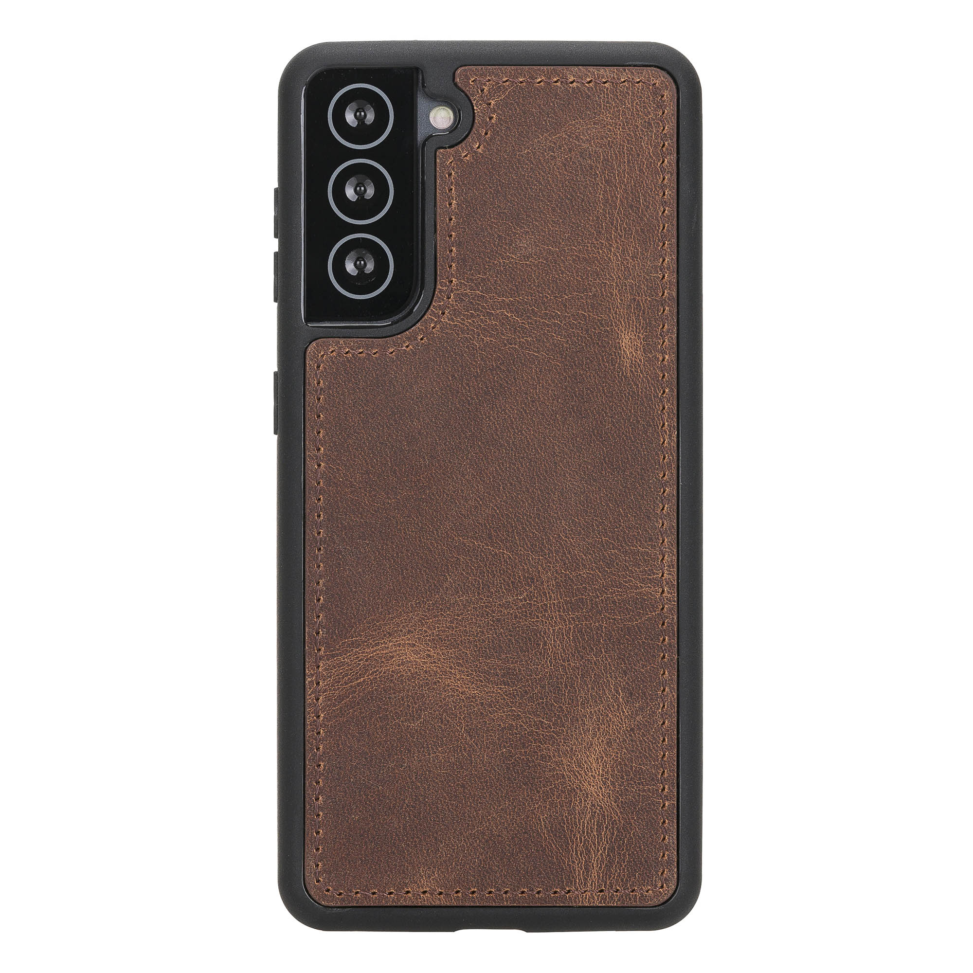 Magic Magnetic Detachable Leather Wallet Case for Samsung Galaxy S21 5G (6.2") - BROWN - saracleather