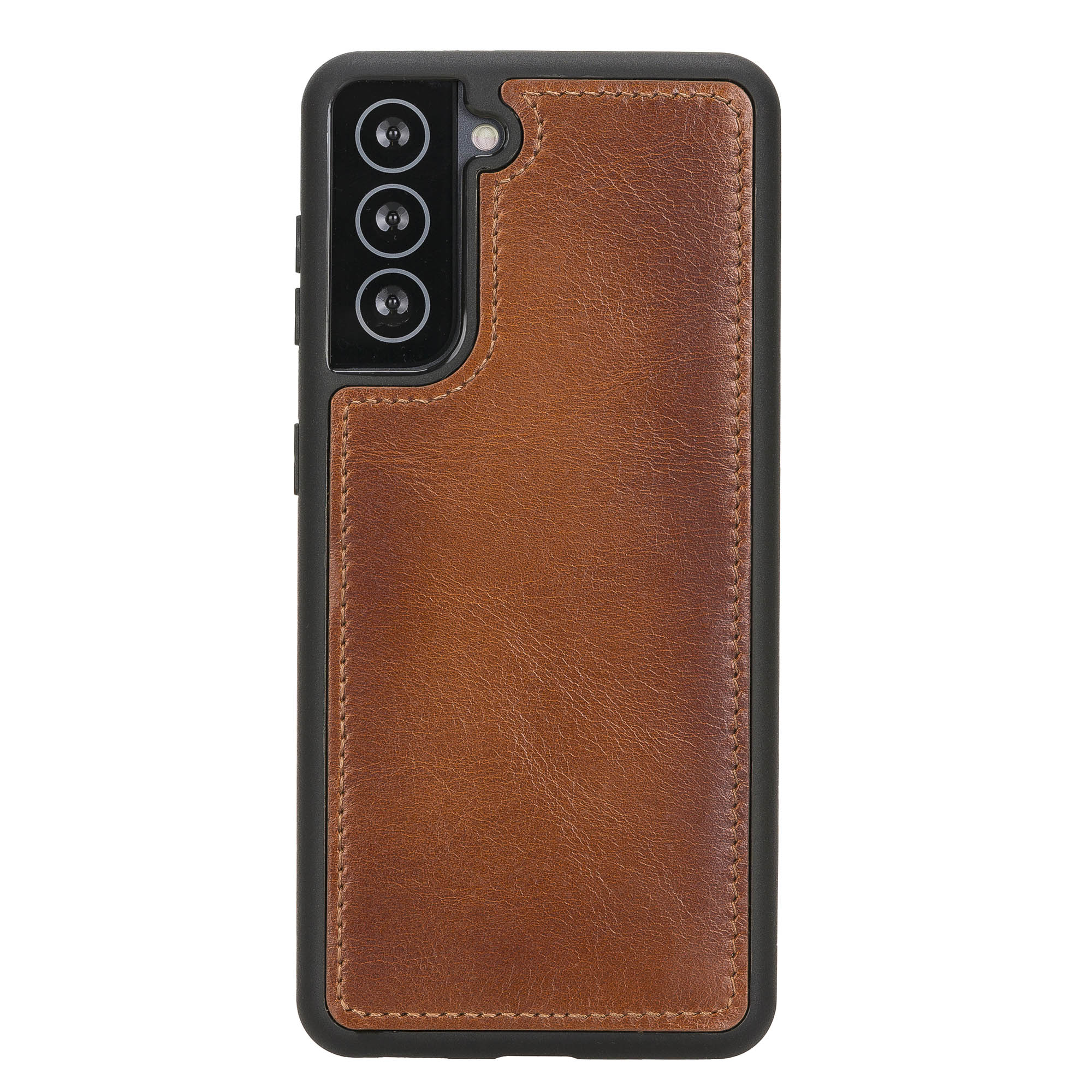 Magic Magnetic Detachable Leather Wallet Case for Samsung Galaxy S21 5G (6.2") - EFFECT BROWN - saracleather