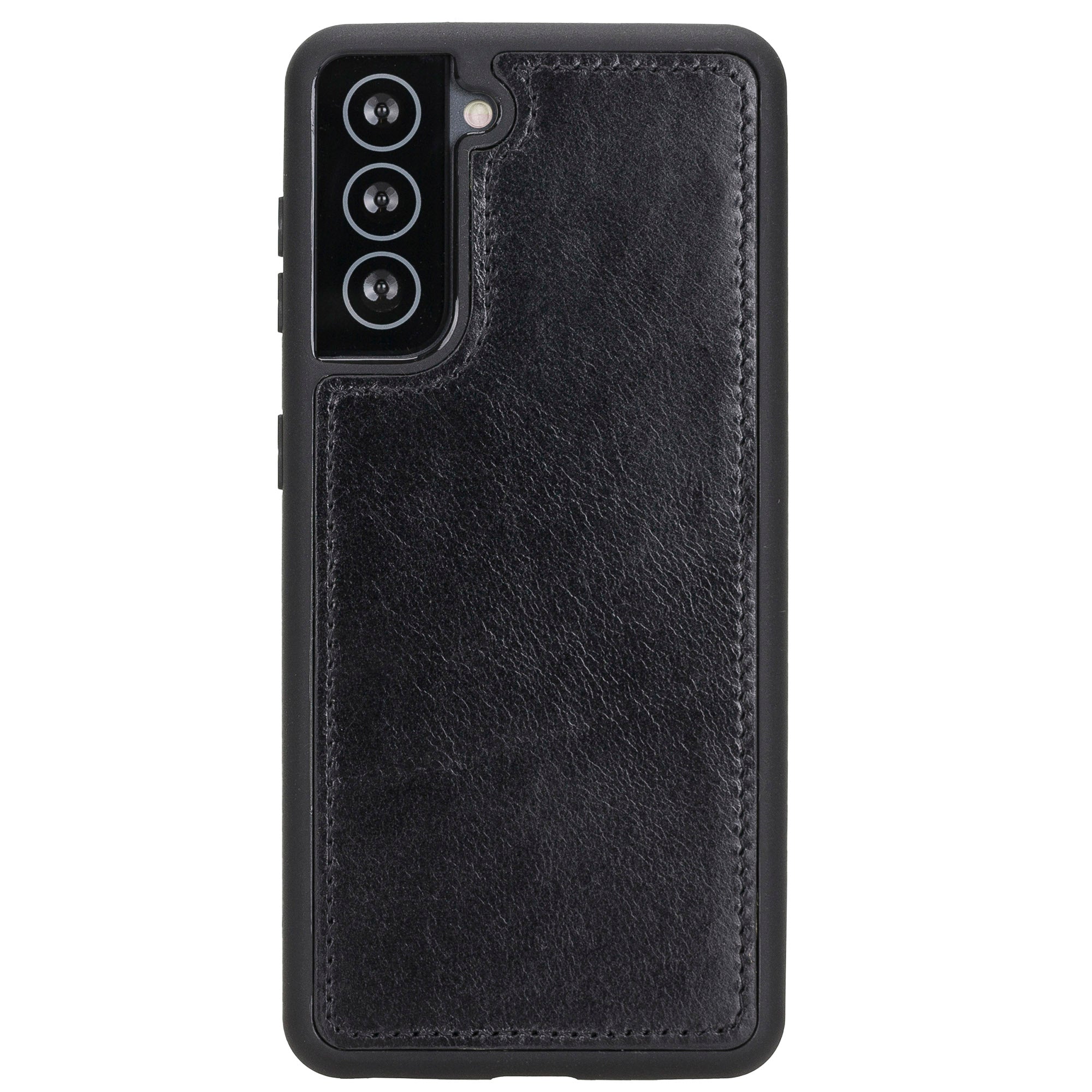 Magic Magnetic Detachable Leather Wallet Case for Samsung Galaxy S21 5G (6.2") - BLACK - saracleather