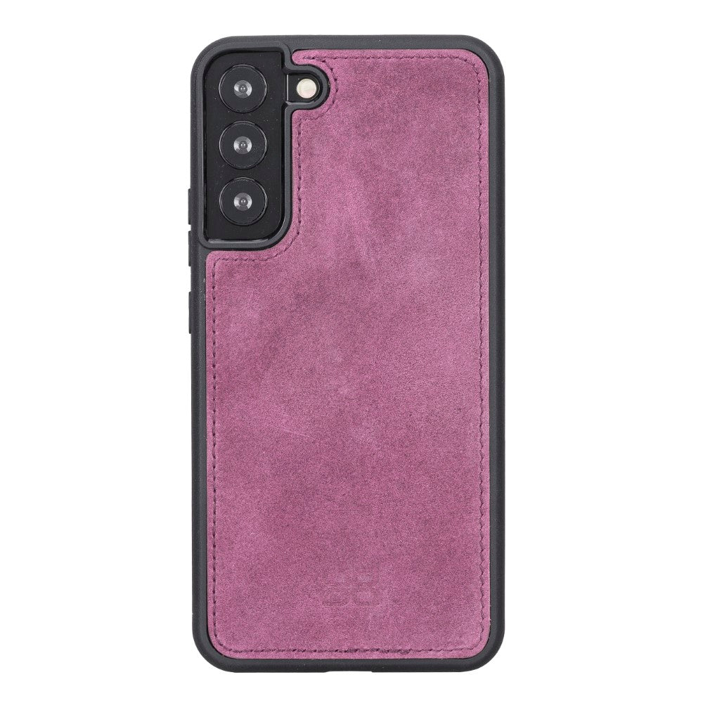 Pouch Magnetic Detachable Leather Wallet Case with RFID for Samsung Galaxy S22 (6.1") - PURPLE