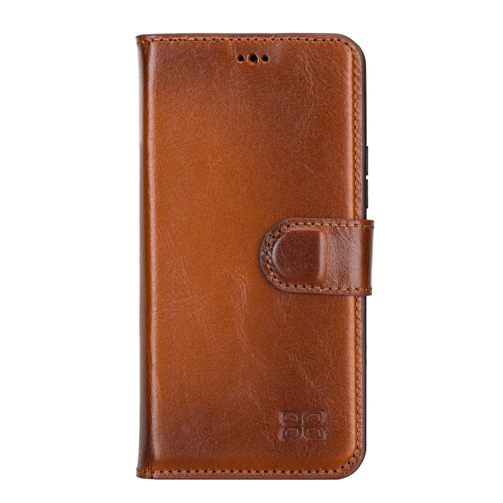 Magic Magnetic Detachable Leather RFID Blocker Wallet Case for Samsung Galaxy S22 Plus (6.6") - EFFECT TAN