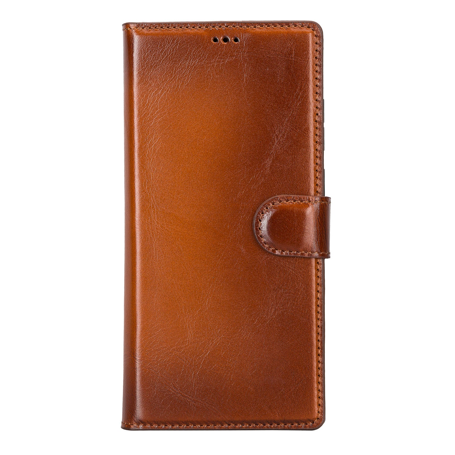 Magic Magnetic Detachable Leather RFID Blocker Wallet Case for Samsung Galaxy S22 Ultra (6.8") - EFFECT BROWN