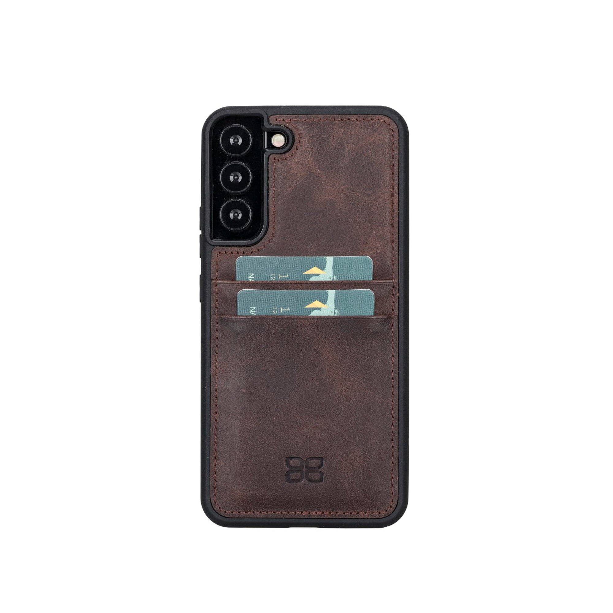 Flex Cover Leather Back Case with Card Holder for Samsung Galaxy S22 Plus (6.6") - BROWN