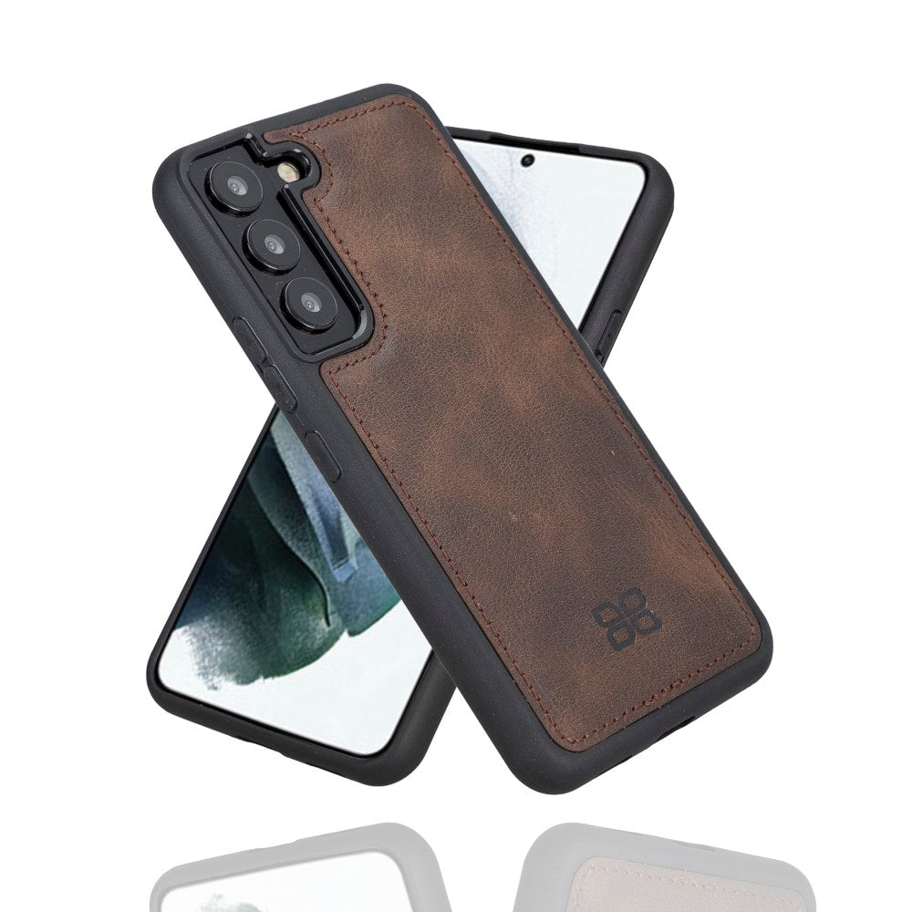 Flex Cover Leather Back Case for Samsung Galaxy S22 (6.1") - BROWN