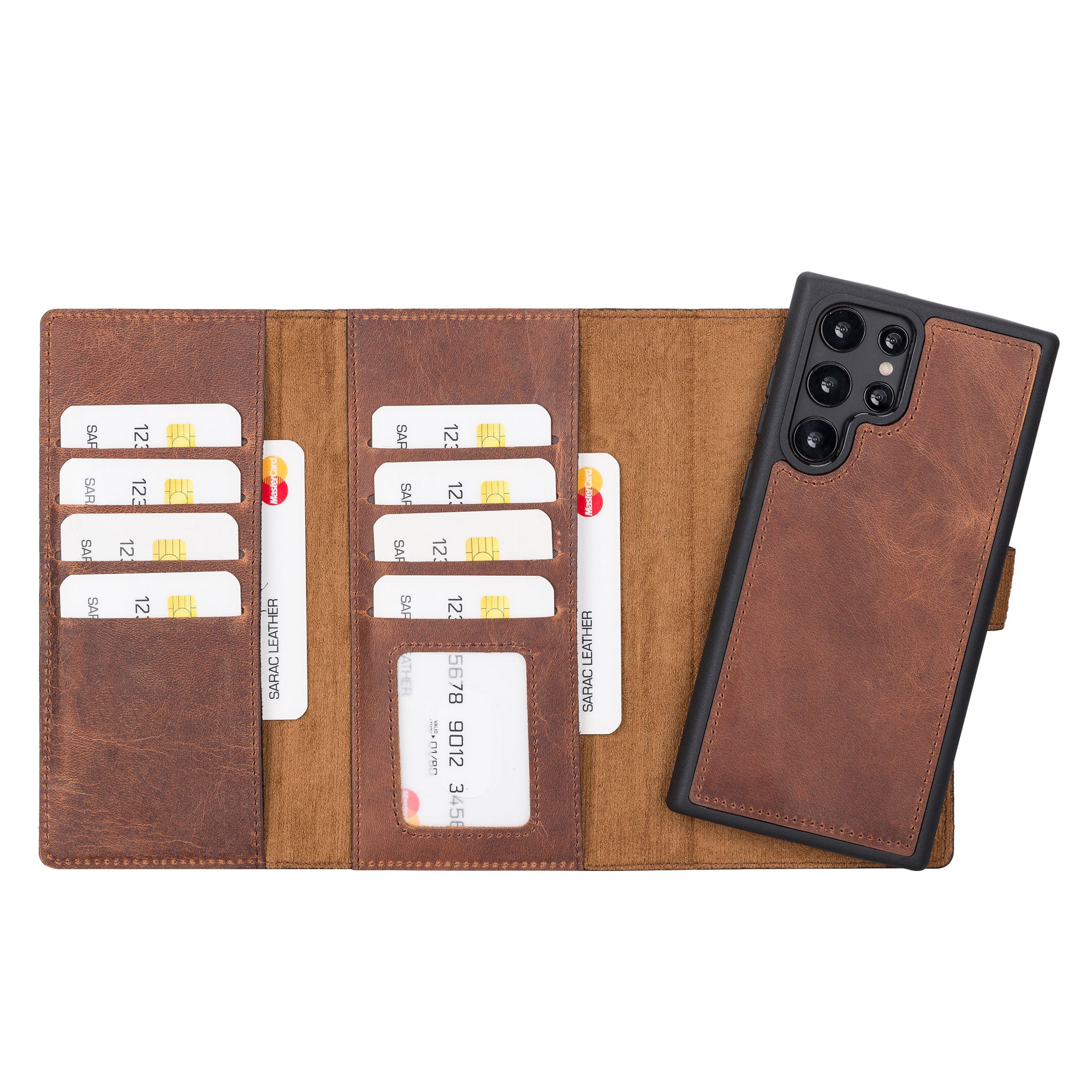 Samsung Galaxy S23 Series Leather Wallet Cases - Mw, Galaxy S23 / Tan