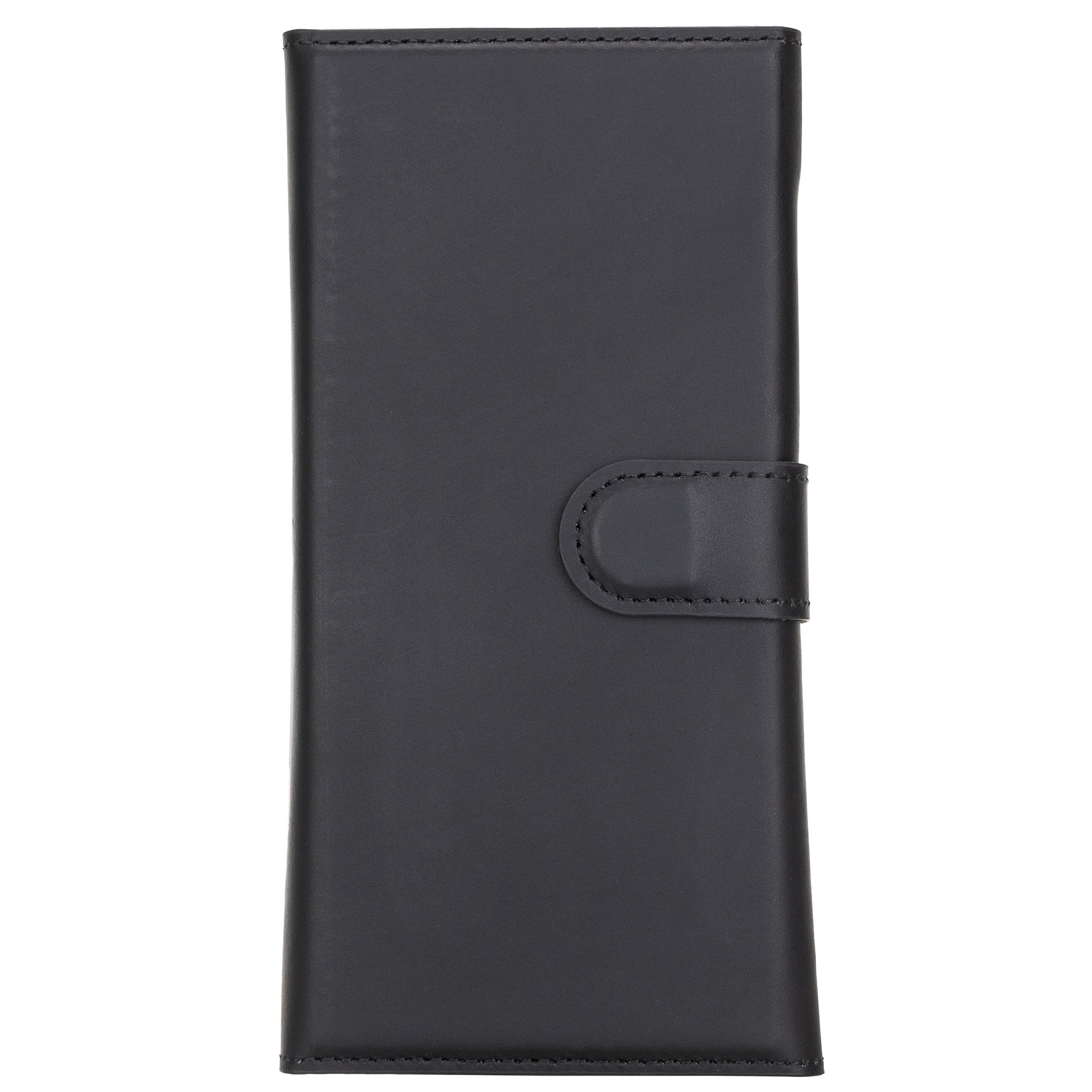 Santa Magnetic Detachable Leather Wallet Case for Samsung Galaxy S21 Plus 5G (6.7") - BLACK - saracleather