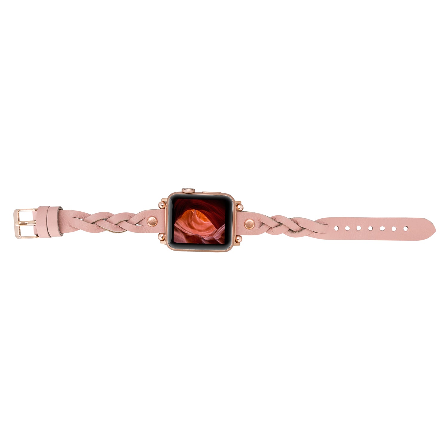 Wanda Ferro Strap - Full Grain Leather Band for Apple Watch / PINK