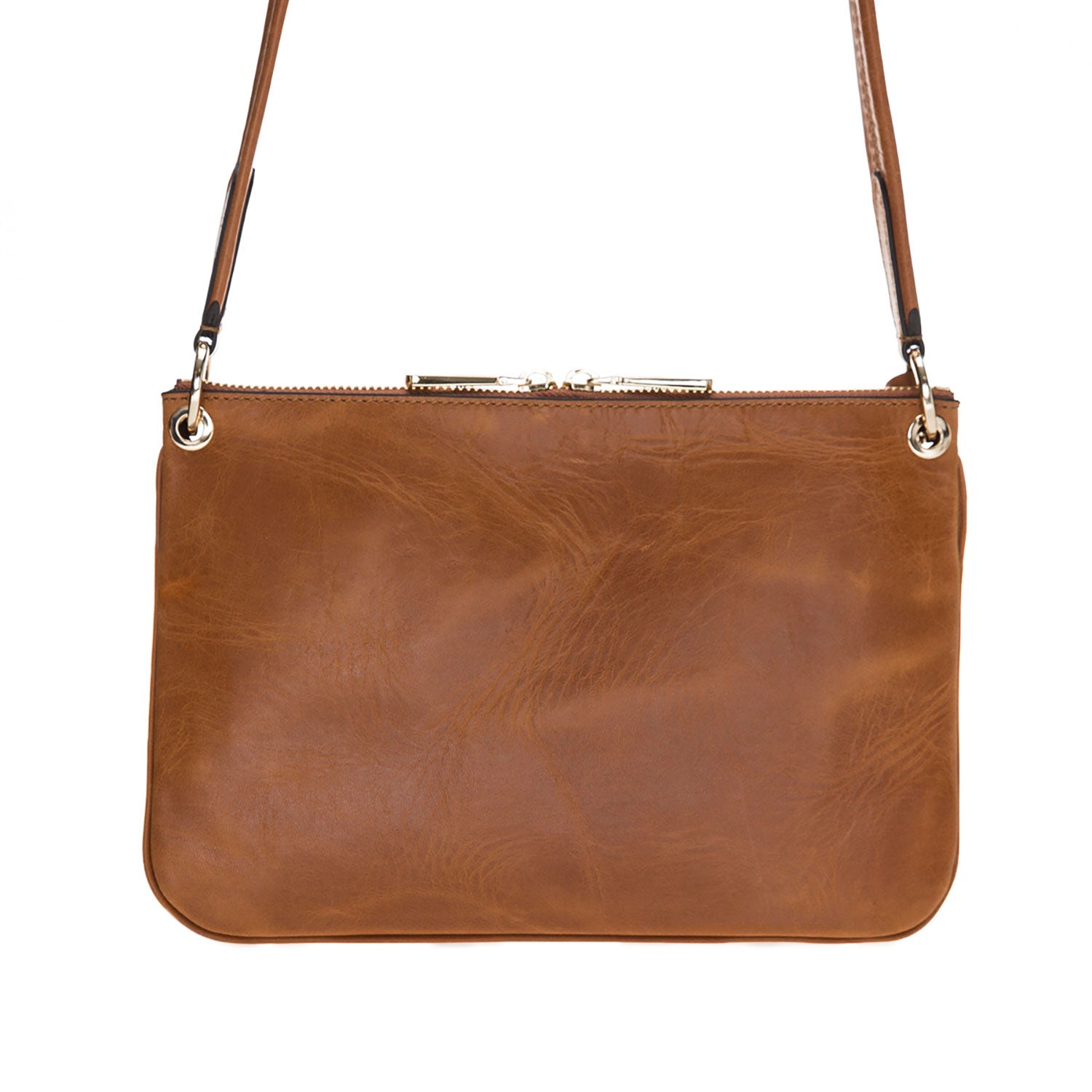 Jane Leather Handbag - TAN - saracleather