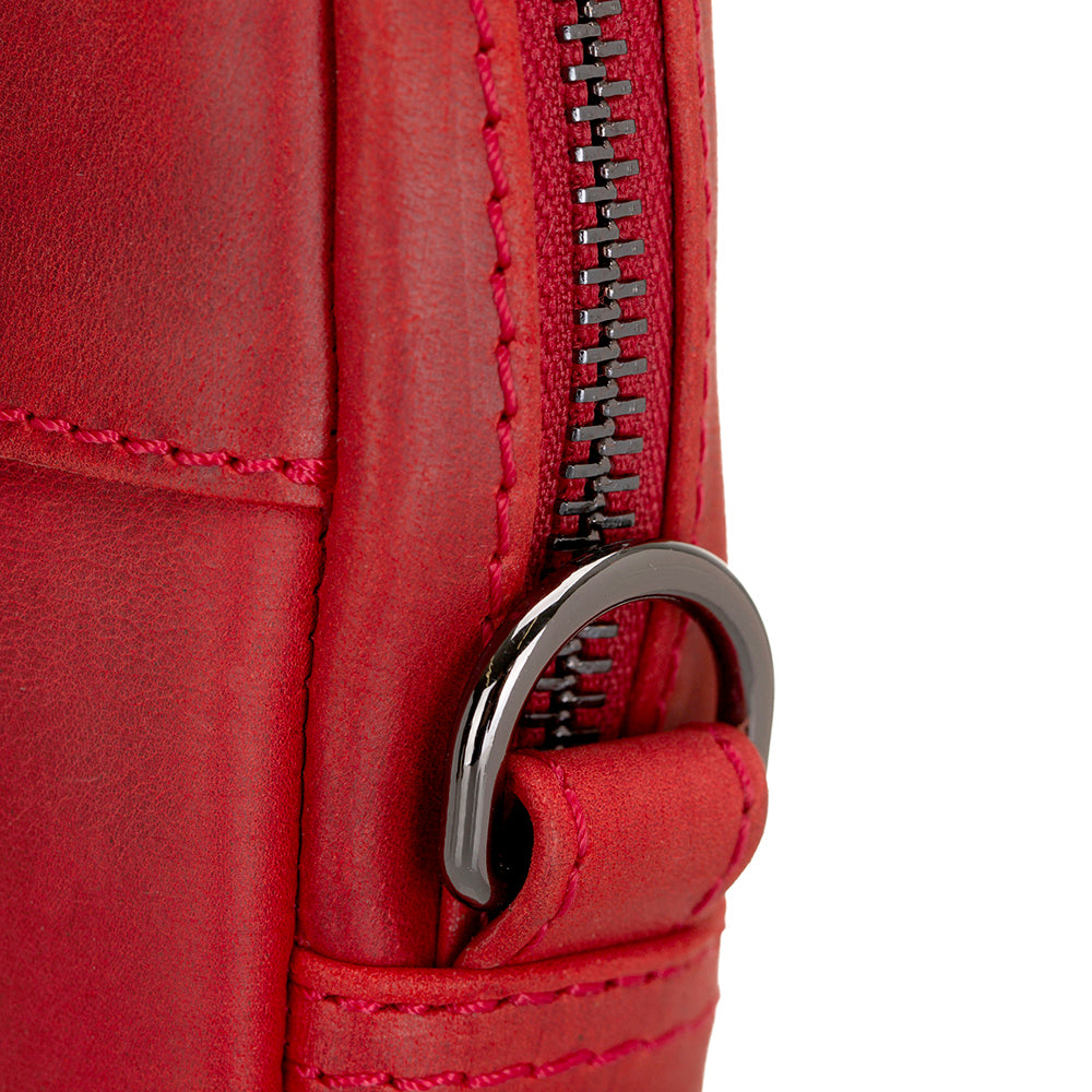 Apollo Leather Laptop Bag 13 Inch - RED - saracleather